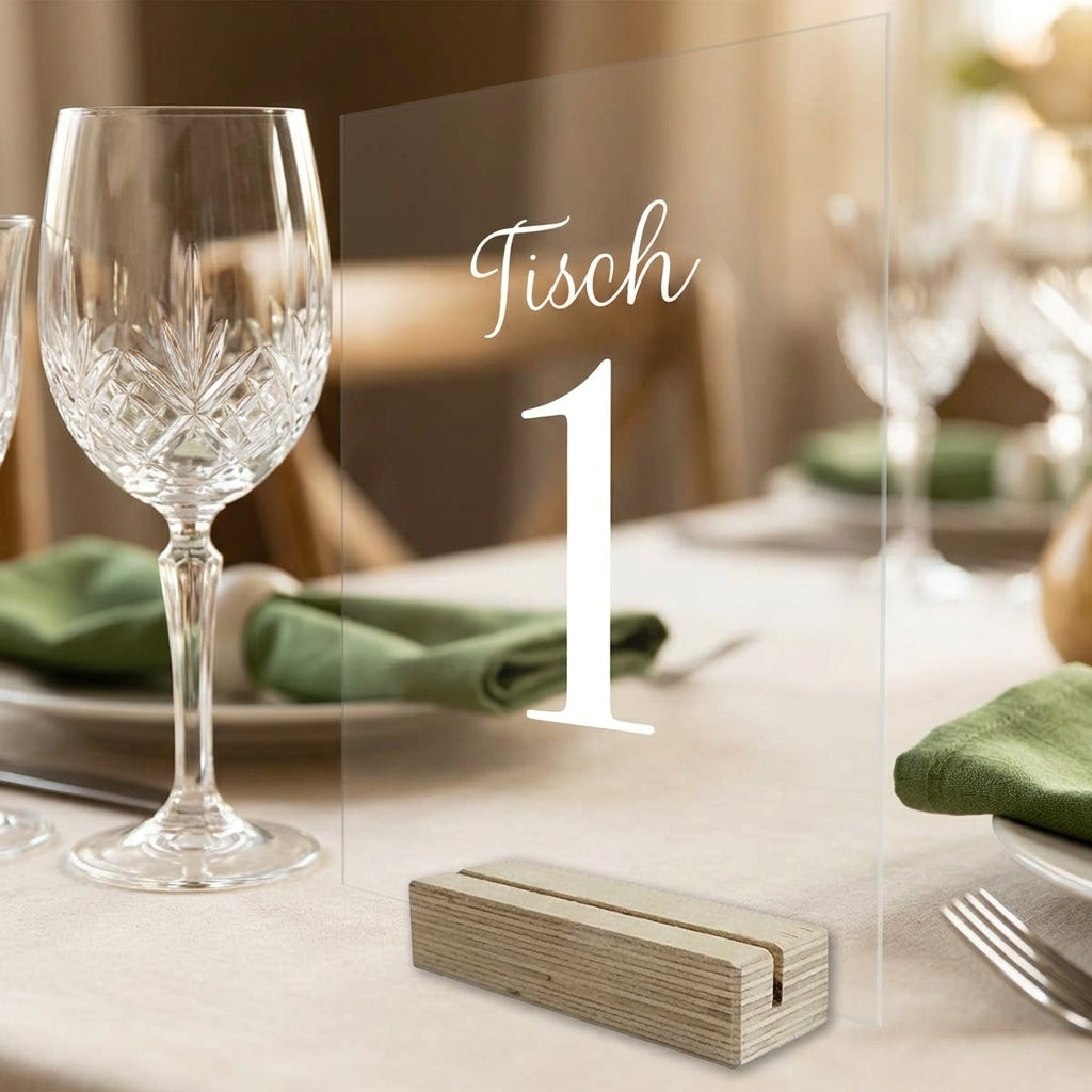 Acrylic table numbers | Individually designed for weddings