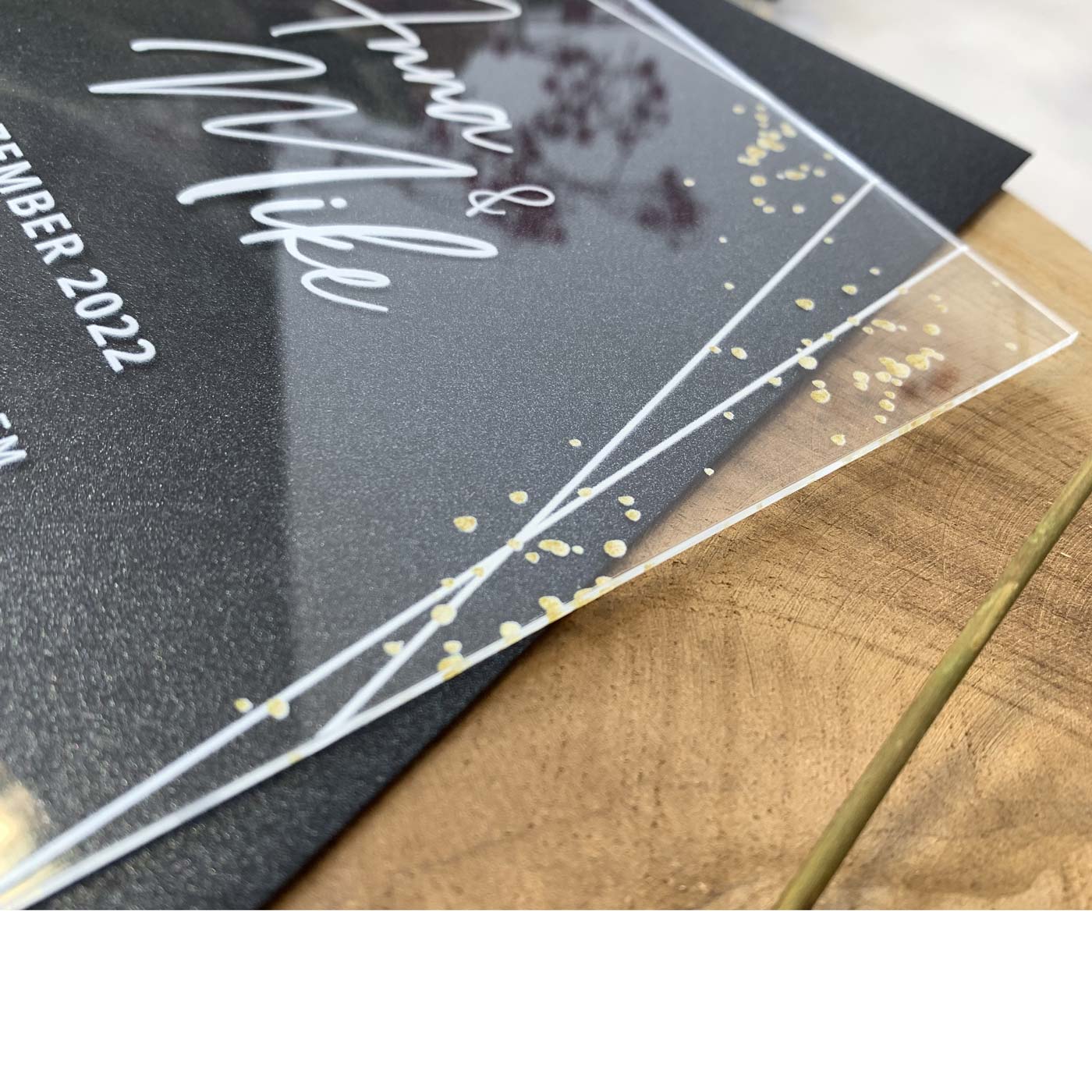 Transparente Acrylglas Einladungskarte | "Prestige Acrylic Invitation"