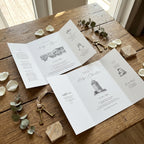 Invitation "Lemons" | Gatefold card with ribbon