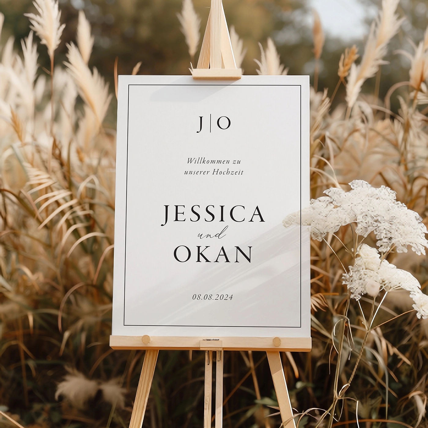 Empfangstafel A1 auf Hartschaum | Individuelles Willkommensschild für Hochzeit