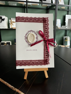 Express card - Wedding invitation "Château Blanc" - Set with ribbon
