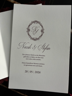 Express card - Wedding invitation "Château Blanc" - Set with ribbon