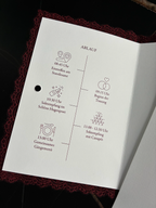 Express card - Wedding invitation "Château Blanc" - Set with ribbon