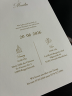 Express invitation "Linen Elegance" | Blind embossing on linen paper with envelope