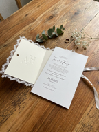 Wedding invitation "Our Names" with blind embossing