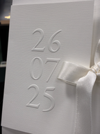 Wedding invitation "Signature Royale" with embossing & ribbon