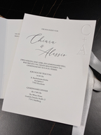 Wedding invitation "Signature Royale" with embossing & ribbon