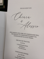 Wedding invitation "Signature Royale" with embossing & ribbon