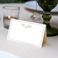 Elegante Tischkarten 100er Set | Edles Leinenpapier im Klappkarten Format "Finest Black"
