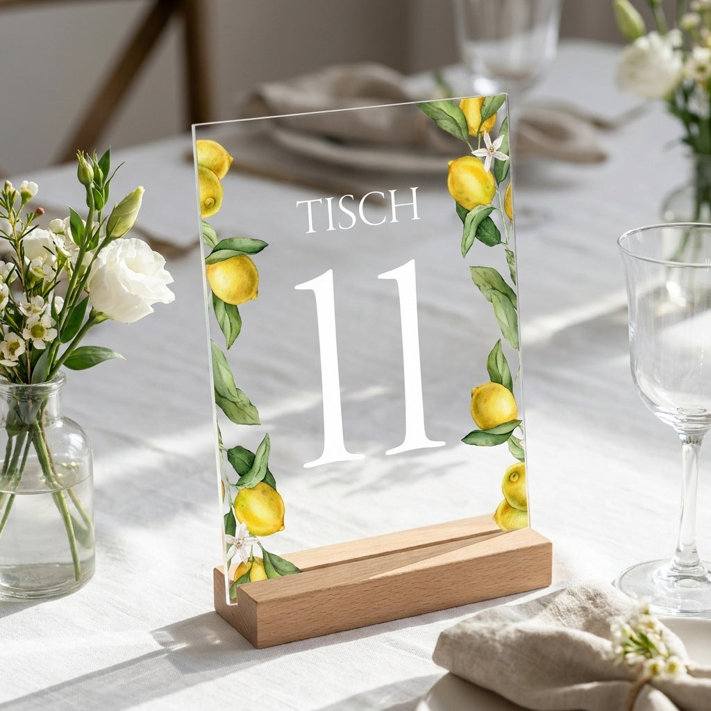 Acrylic table numbers | Individually designed for weddings