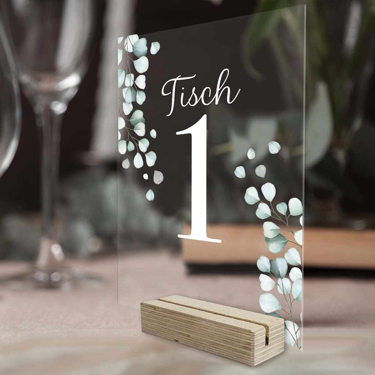 Tischnummern aus Acrylglas | Individuell gestaltet für Hochzeit